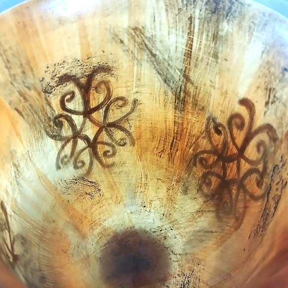 Candle Holder Transparent Amber Stemmed Table Decor 16" Tall Uttermost by Design - Picture 6 of 9